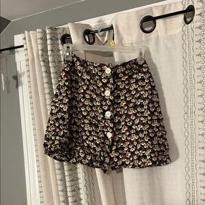 Floral Button-Up Skirt
